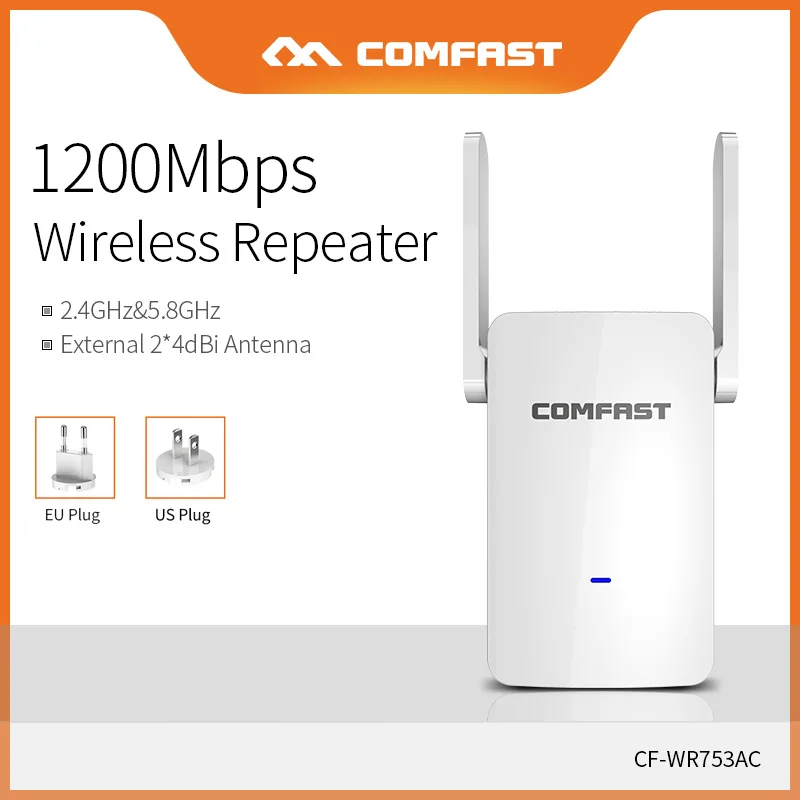 Comfast ретранслятор высокой мощности 1200 Мбит/с Wi-Fi расширитель точки AP 5 8 ГГц