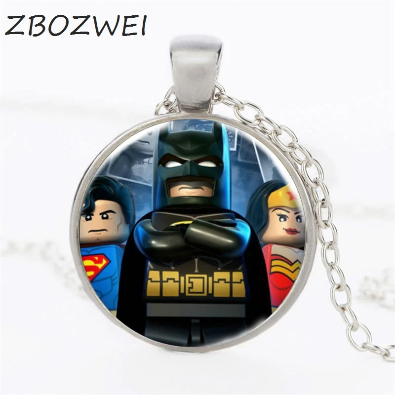 

NEW Batman Inspired Necklace superhero neckalce Glass Photo Cabochon Necklace