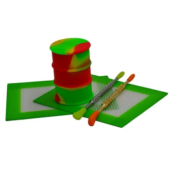 

Oil barrel Non Stick Silicone oil concentrate Container Dab wax Jar+Slick oil Bho Dabber Carvers tool+Baking Silicone pad or mat