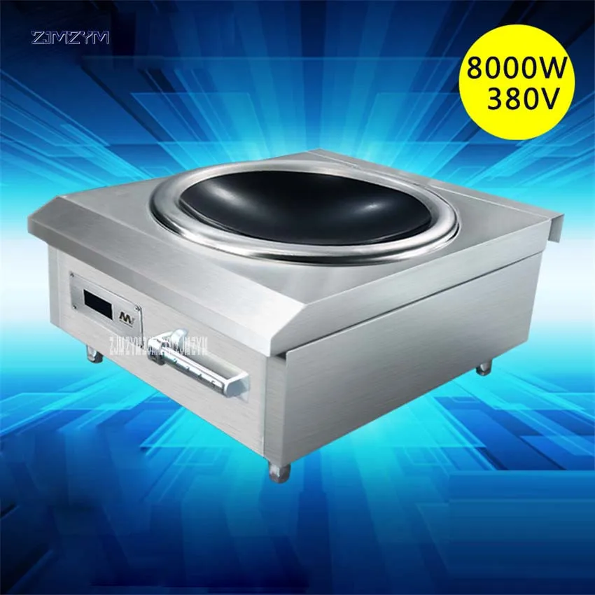 8000W Concava In Stainless Steel High Power Induction Cooker Commercial
