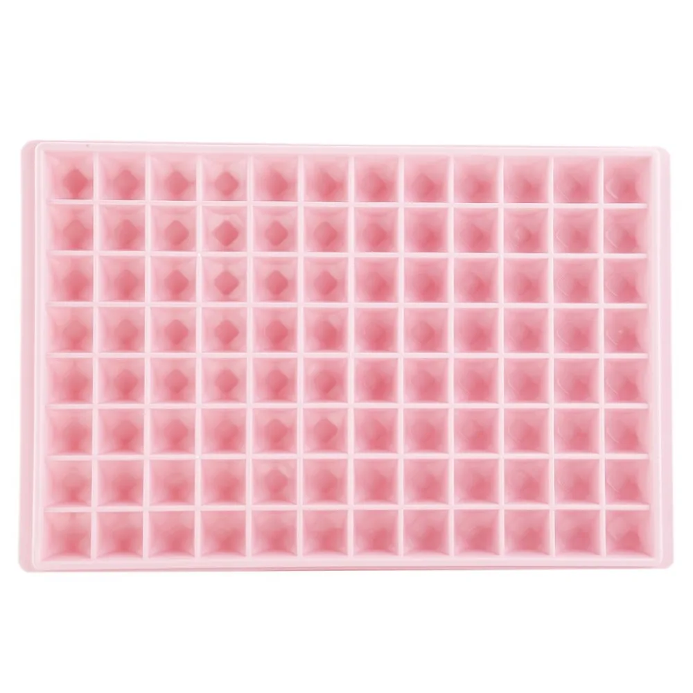 

Flexible PP Large 96-grid Ice Cube Tray/ Large Ice Box /Mould For Making Ice Chocolate Jelly Pudding Dessert Pink