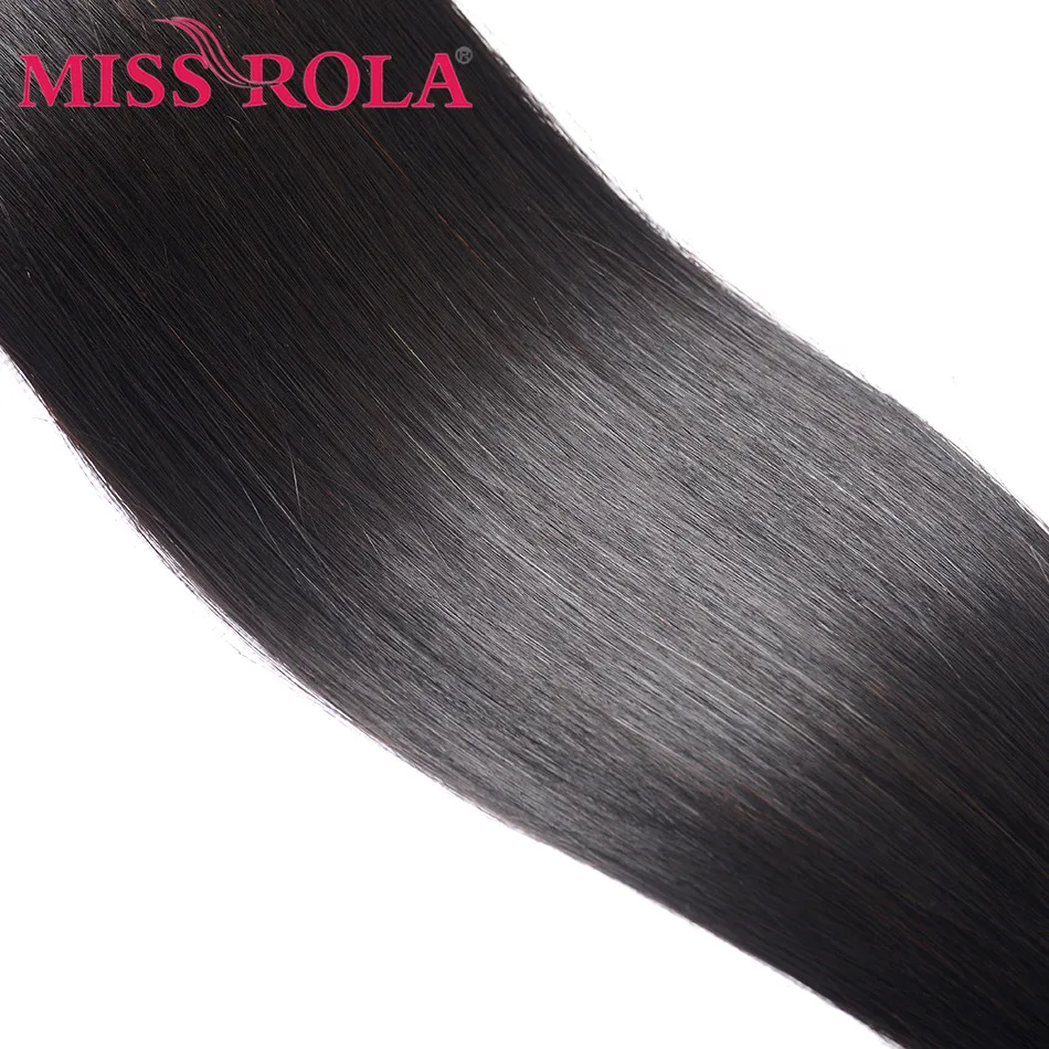 Miss Rola волосы бразильские волосы переплетения пучки человеческих волос расширение натуральный цвет 1 и 3 прямые пучки волос не Реми