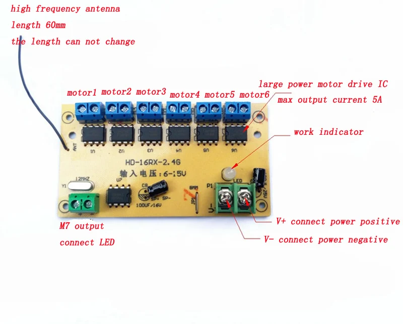 DIY экскаватор с дистанционным управлением игрушечные машинки 16CH 2,4G радио Sytem управление ling части DC 6-15V передатчик+ приемник плата 5A большая мощность