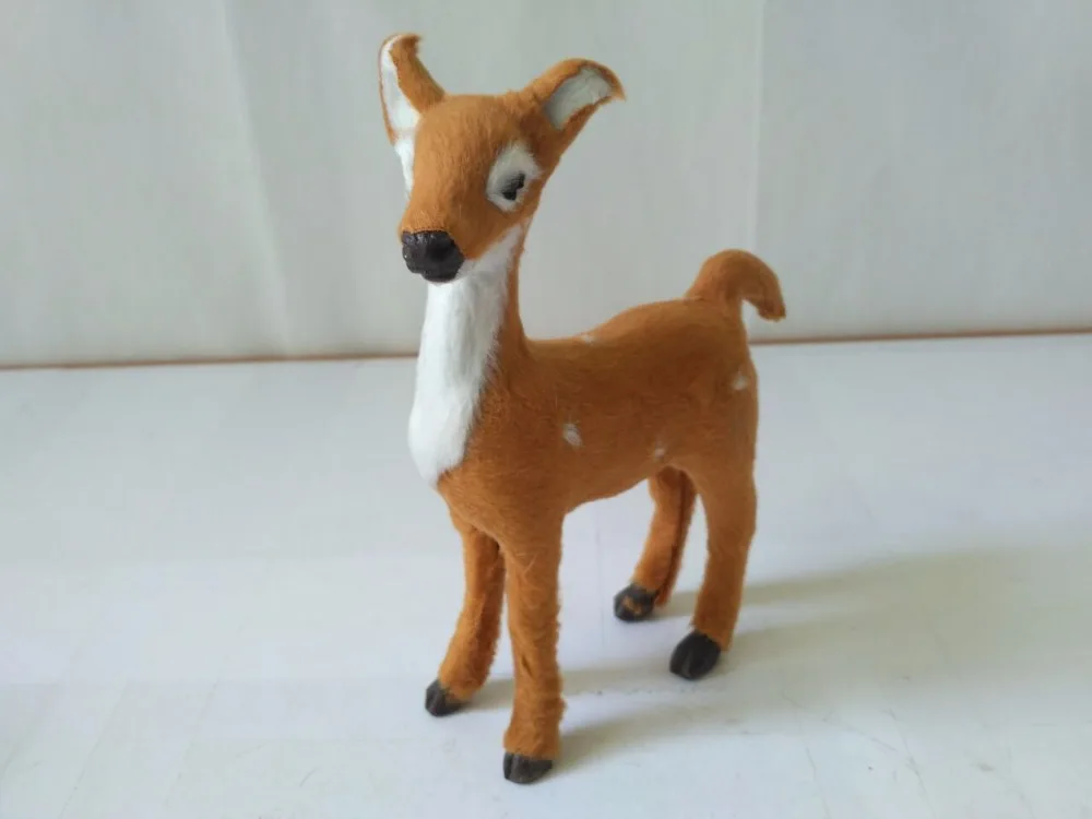

about 15x11cm simulation sika deer model,polyethylene&faux furs deer handicraft Figurines prop,home decoration toy gift a1848