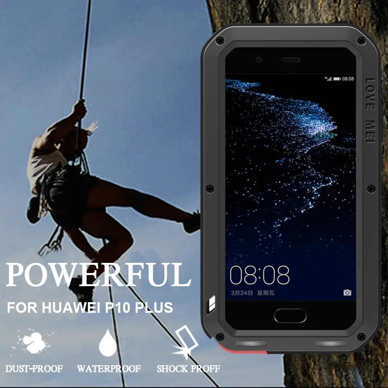 imágenes para Caso para Huawei P10 impermeable Plus Original Dura de Aluminio Pesado P10 Más Caso deber Volver Cubierta de Protección Para Huawei 5.5 pulgadas imágenes para Caso para Huawei P10 impermeable Plus Original Dura de Aluminio Pesado P10 Más Caso deber Volver Cubierta de Protección Para Huawei 5.5 pulgadas