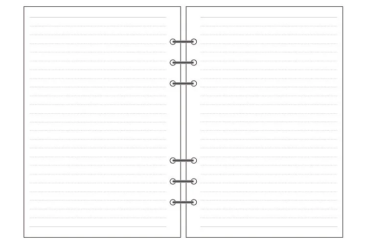 Блокнот с 6 отверстиями, сменные листы, A5, A6, A7, ежедневник, спираль, внутренние страницы, аксессуары для дневника