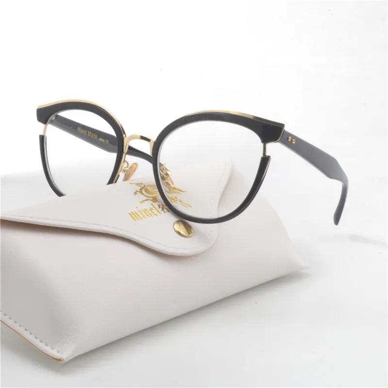 

2018 sexy cat Glasses Frames for Men Brand Designer Female Grade Glasses Spectacle Frame Computer Prescription rivet Eyewea FML