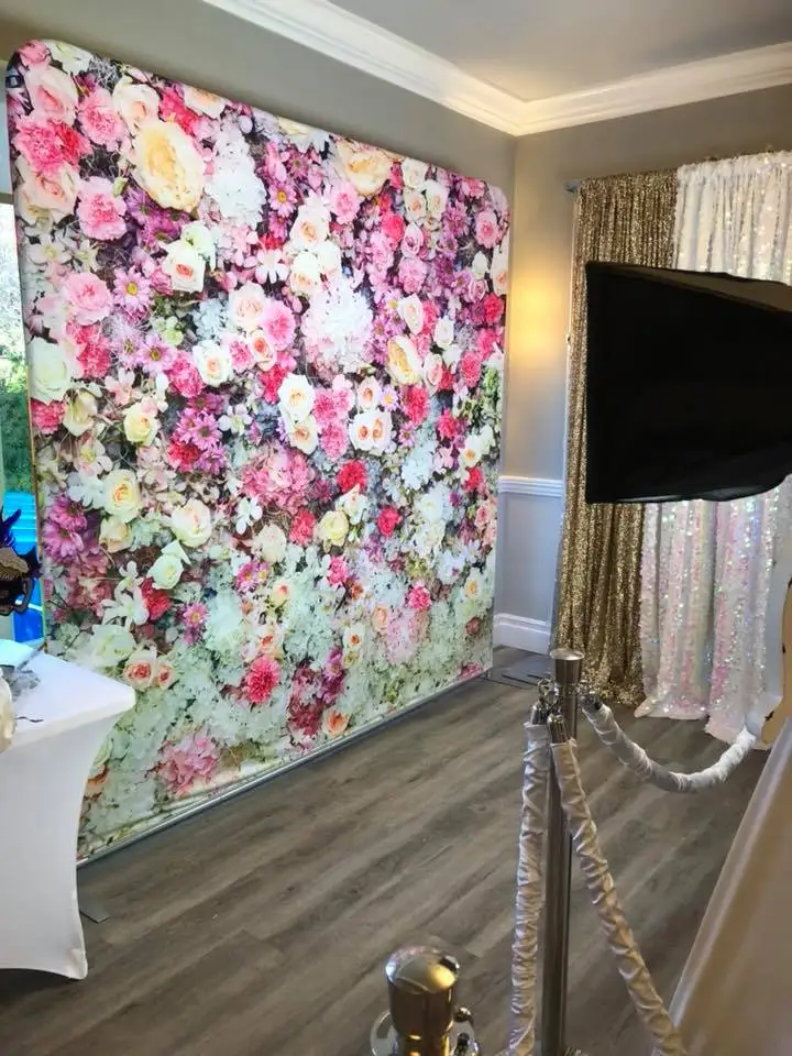 

High quality flower type portable photo booth backdrop display stand