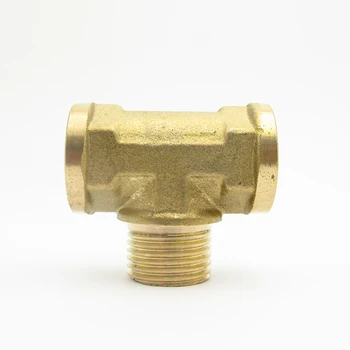 

1/2" BSP Female x Male x Female Thread Tee Type 3 Way Brass Pipe Fitting Adapter Coupler Connector For Water Fuel Gas