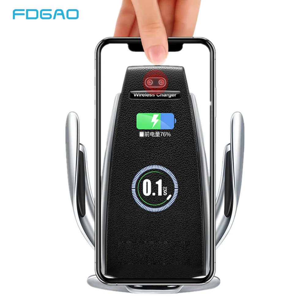 

FDGAO Automatic Wireless Car Charger Mount Air Vent Car Phone Holder Qi 10W Fast Charging for iPhone XS XR X 8 Samsung S10 S9 S8