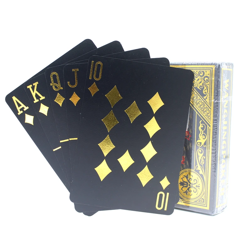 Пластиковый ПВХ покер Золотая Звезда дизайн водоотталкивающие игральные карты Новинка коллекция подарок прочный пластиковый покер