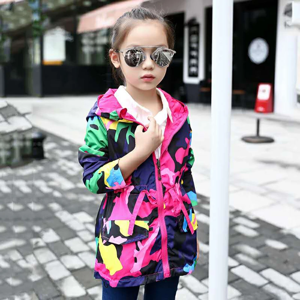  Spring Kids Girls Jacket Coats For 3T 4 5 6 7 8 9 10 12 Yrs Children Girls Outwear Autumn For Girl 