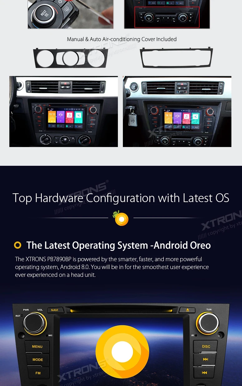 Cheap 7" Android 8.0 OS Car DVD Multimedia Radio for BMW E90 2005-2012 & E91 2005-2012 & E92 2006-2013 & E93 2007-2013 & M3 2007-2012 5