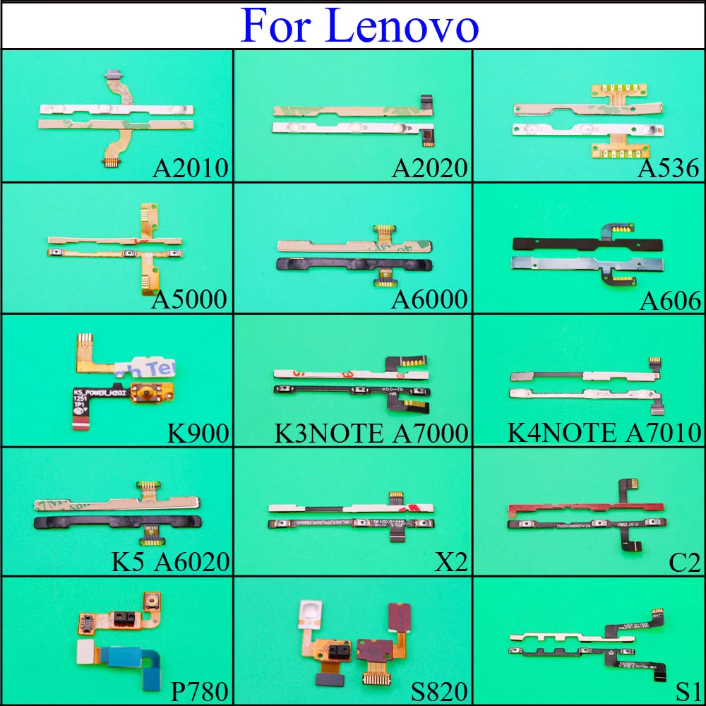 

Power Button Volume Button Flex Cable for Lenovo P70 A2010 A536 A5000 K3 K4 Note K5 X2 C2 P780 S820 S1 Replacement Spare Parts