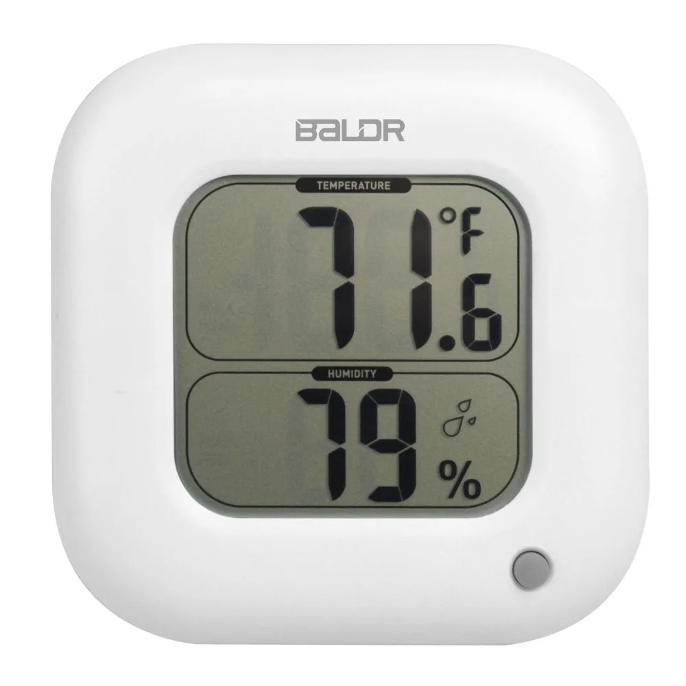 

Baldr Digital Thermometer Hygrometer Indoor Max/Min Room Temperature Meter Humidity Sensor Gauge Wall Table LCD Display Square