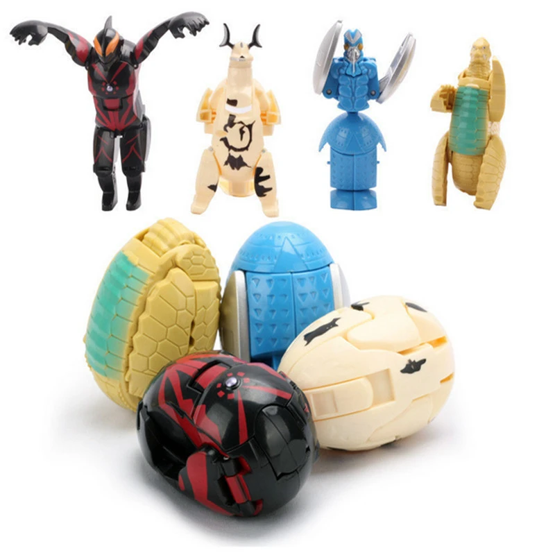 

2018 New 4 Pieces/lot Plastic Egg Deformation Mini Dolls Toys Altman Monster Dinosaur Eggs Deformed Toy For Kids Christmas Gift
