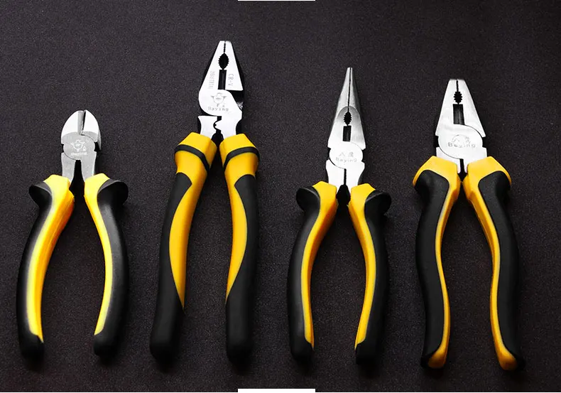 Steel wire pliers with diagonal nose pliers 8 "6" pliers The tool is multi functional and energy