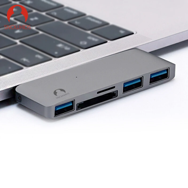 Snowkids USB C концентратор Тип C до USB3.0 SD TF кардридер разветвитель док-станция для ноутбука MacBook hp Dell samsung Asus ZenBook huawei Mi