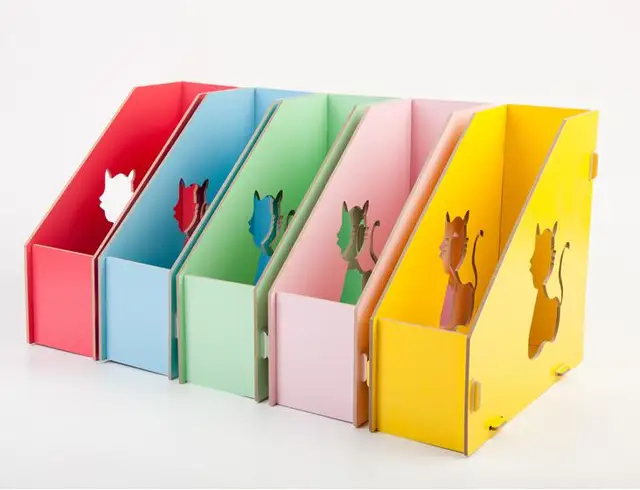 Multi Colors Cute Cat Hollow Out DIY Wooden Magazine Multi Colors Cute Cat Hollow Out DIY Wooden Magazine