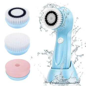 

3 in 1 Face Cleansing Brush Silicone Facial Brush Deep Cleaning Pore Cleaner Face Massage Skin Care Waterproof Facial Brush