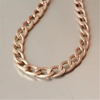 

Matte Brown Gold Cube Chain, 3 feet Gold Aluminum Chain , Open Link Chain per Link Size 18.5mmx11mm Jewelry Findings LU22