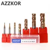 Milling Cutter Alloy Coating Tungsten Steel Tool Cnc Maching Hrc55 Endmill Azzkor Top  Milling Cutter Kit Milling Machine Tools ► Photo 3/6