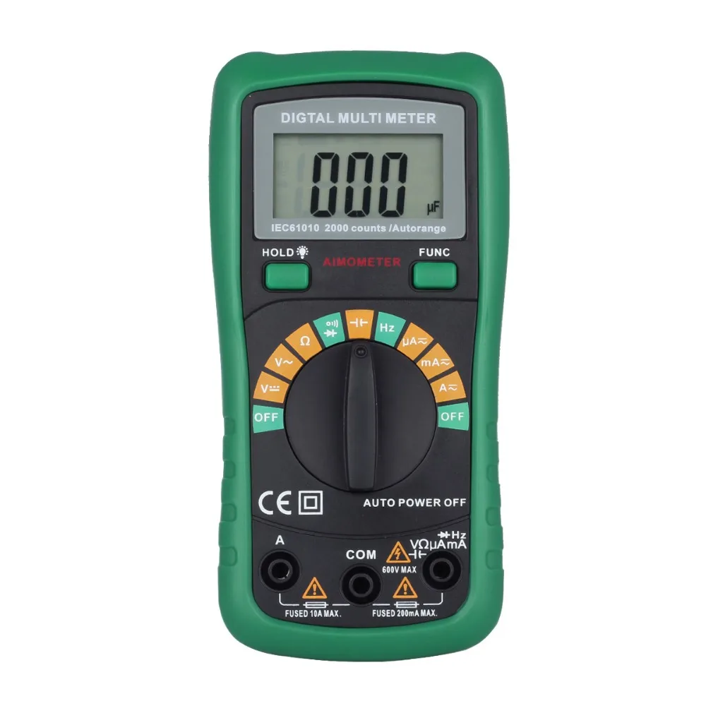 

AIMOMETER MS8233D pro Digital Multimeter DC/AC Voltage Current HZ Resistance Capacitance Diode Tester