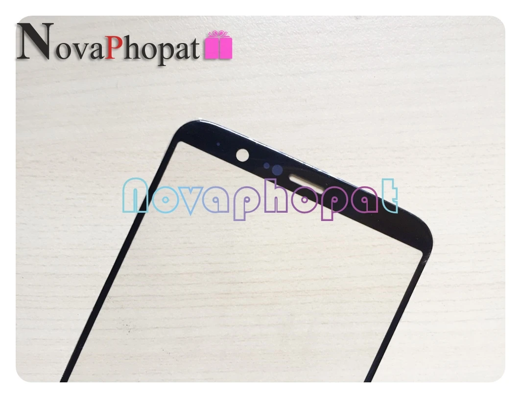 Novaphopat Черная передняя внешняя стеклянная панель для Oneplus 1 + 5T стеклянный объектив