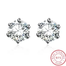 Новая распродажа подлинные 925 пробы серебряные серьги Винтажные серьги с сережки-гвоздики с кристаллами австрийский кристалл оригинальные ювелирные изделия