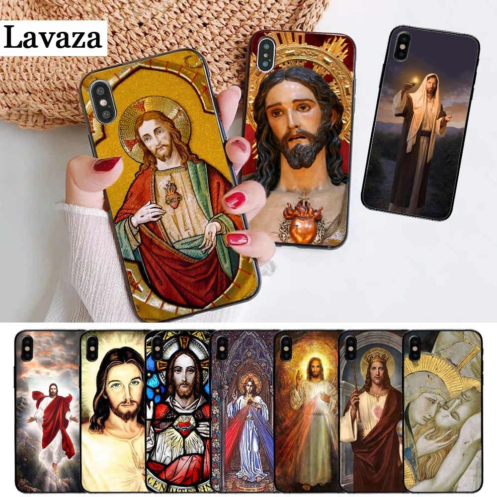 

Lavaza Divine Mercy Jesus Cross Best Coque Silicone Case for iPhone 5 5S 6 6S Plus 7 8 X XS Max XR