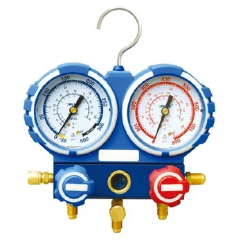 

Flying over double watch valve VMG-2-R410A air conditioning pressure check gauge refrigerant table / fluoride table