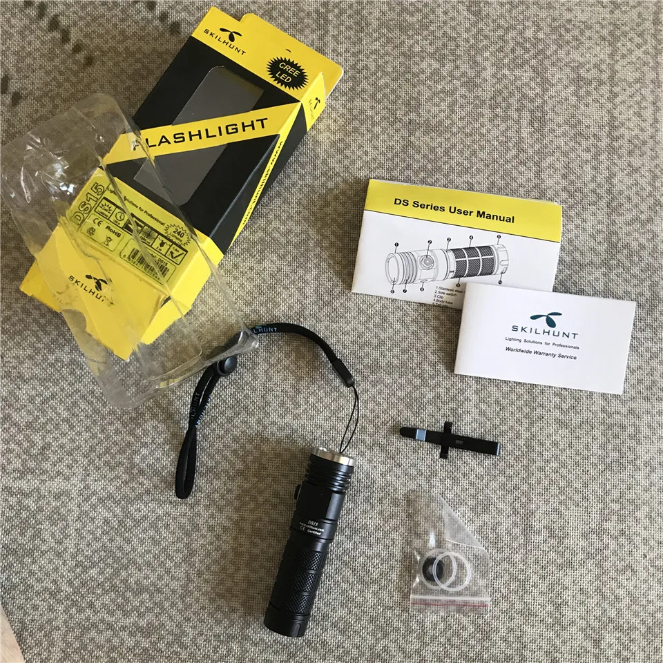 Высокопроизводительный Skilhunt DS10 CR123 Cree светодиодный EDC фонарик DS15 14500 AA фонари с магнитом на хвостовой части стенд