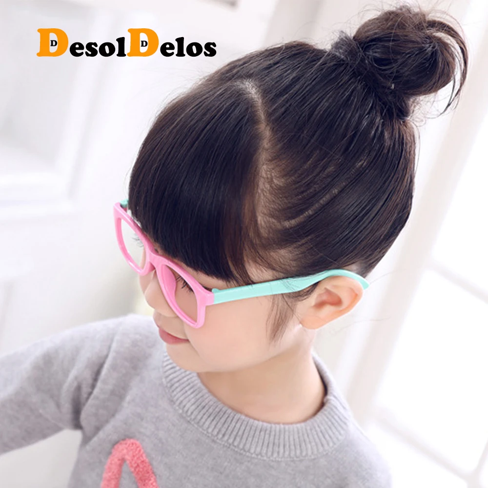 Healthy Silicone Children Clear Glasses Girls Boys Flexible Eyewear Frames Kids Glasses Frames Optical Spectacle Frames Child