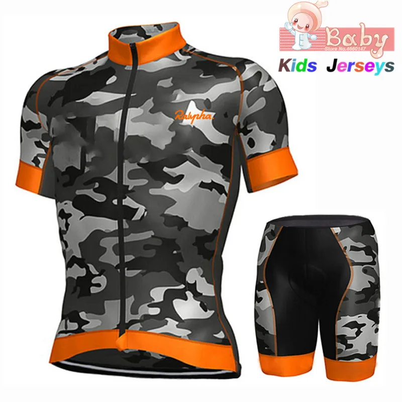 جديد الاطفال روبا Ciclismo الدراجات جيرسي مجموعة تنفس التمويه الأخضر الصيف الجافة سريعة MTB دراجة الدراجات الملابس الدراجة موحدة