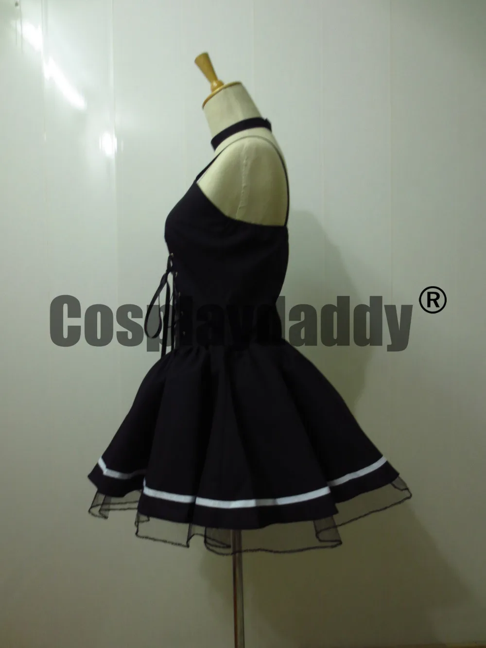 Death Note Misa Amane Black dress with gloves stockings neckwear Cosplay Costume