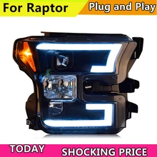 doxa Car Styling For Ford raptor F150 2015-2018 headlights For raptor head lamp led DRL front Bi-Xenon Lens Double Beam HID KIT xenon headlights car styling for mitsubishi outlander 2003 2005 front head lamp