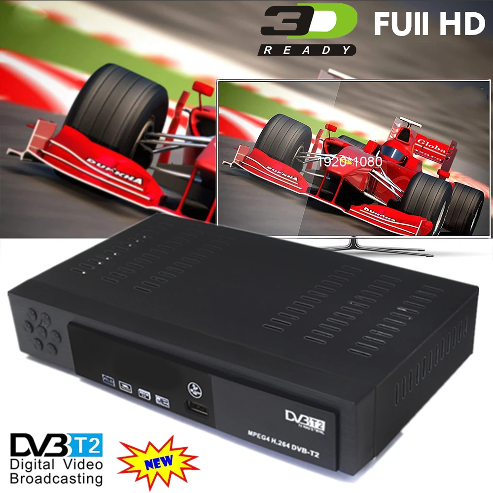 

Europe Hot-selling dvb t2 type receiver DVB T2 digital terrestrial tv receiver BOX FULL hd h.264 set top box support wifi 3D PVR