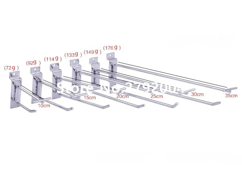 100 шт./упак.) 15 см длина 6 мм Диаметр pegboard/slatwall витрина для супермаркета крючки противоугонные безопасности крюк