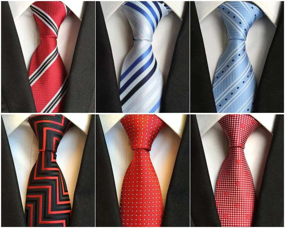 

2019 New Man Silk Classic Ties Neck Tie 60Style Striped Dots Ties for Men Business Wedding Suit Jacquard Woven Gravata Corbatas