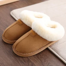 Pink / Blue / Brown Wool Slippers Womens