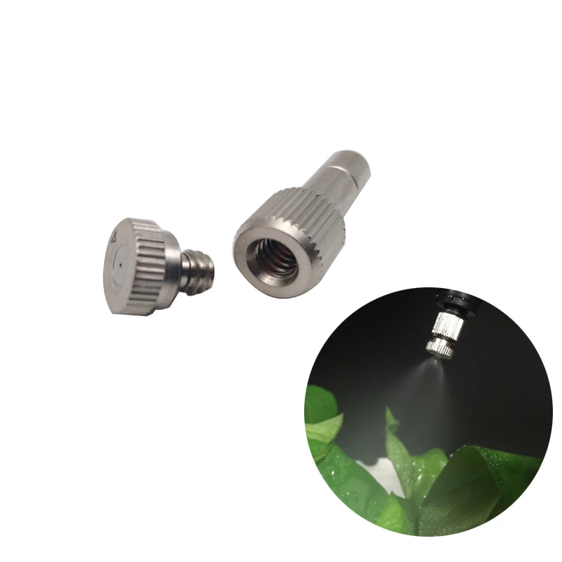 

E90 High Quality Low Pressure Misting Spray Nozzles Stainless Steel Orifice Misting Cooling Slip Lock Nozzles 0.1-0.6mm Nozzles