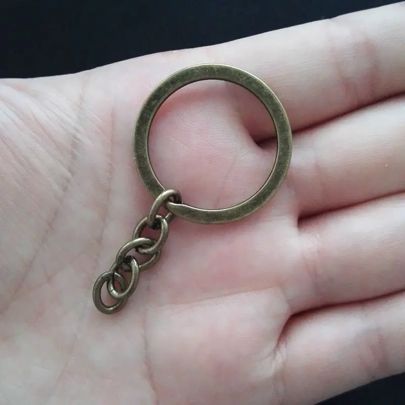 10Pcs 30mm Antique Bronze Key Ring DIY Findingsdiy findingsring