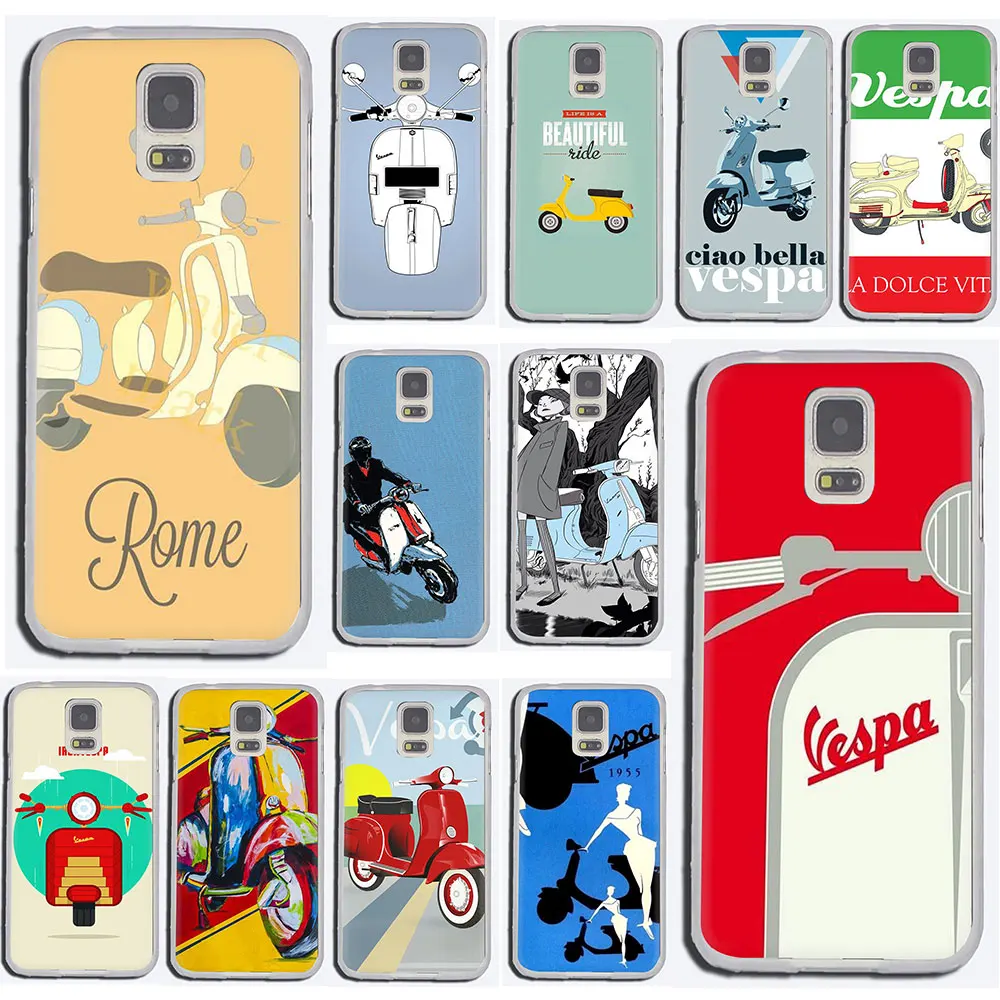 

Vespa Scooter Hard phone cover case for Samsung Galaxy S6 7 Edge S8 9 10 Plus Note 10 8 9 M10 20 30