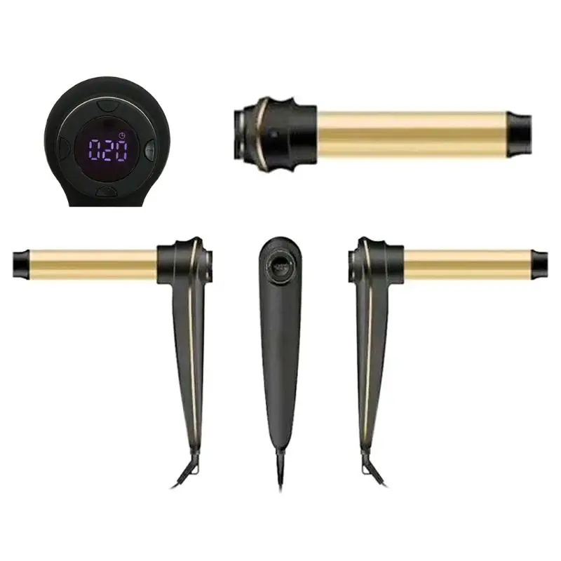 

Hair Curler Wand Professional Curling Gold Ceramic Roller LCD Digital Display Beauty Salon Styling Tools EU/UK/US/AU 110V-220V