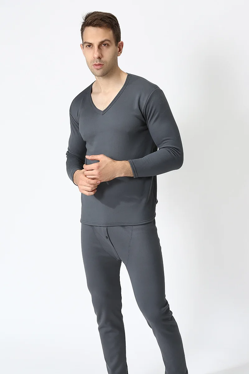 plus Size XL-9XL 2020 autumn winter men thicken thermal underwear men long johns velvet soft warm suits shirt+pants 2 pieces set big and tall long johns