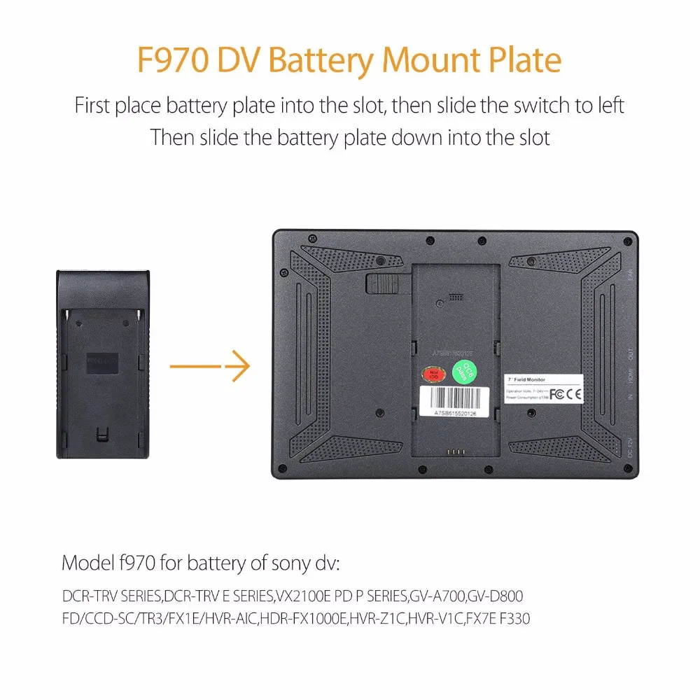 Lilliput A7s 4K Monitor 7 Inch HD IPS Screen 500cd/m2 Field Camera Monitor 4K HDMI Video for Nikon Canon Sony Fujifilm DSLR