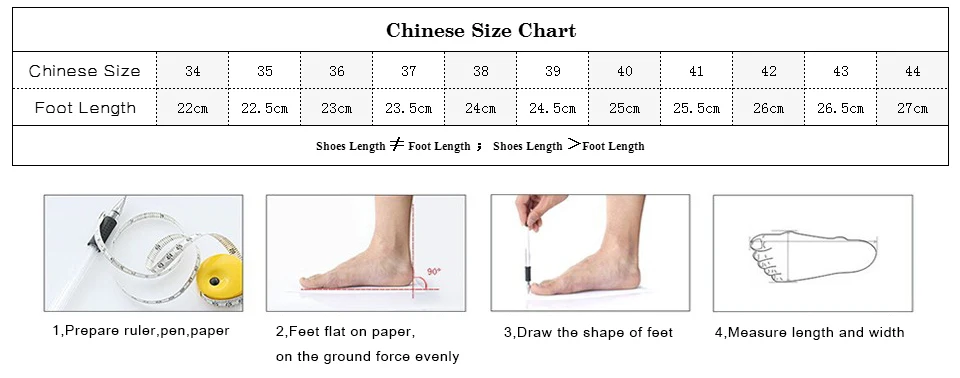 Shofoo Chinese size