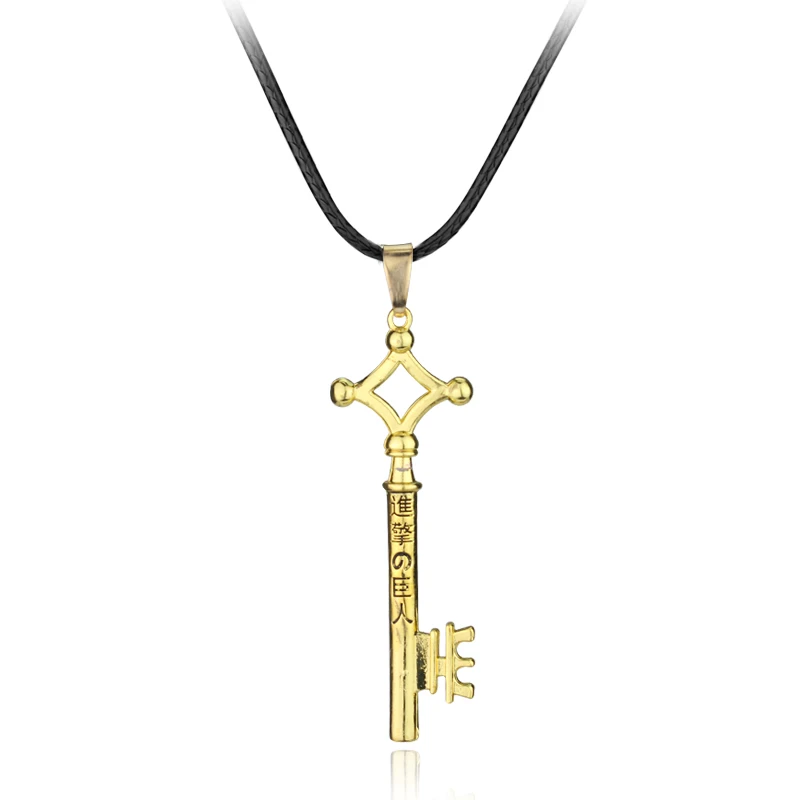 

Attack On Titan Eren Key Necklace Metal Pendant Necklace Eren Cosplay Jewelry Toy Anime Figure Anime Jewelry Factory Direct Sale