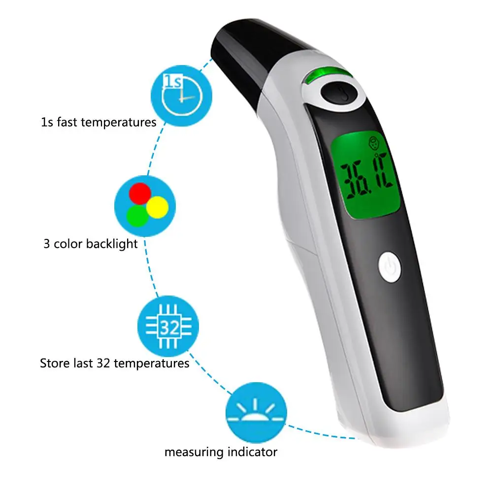 

3in-1 Baby Thermometer Digital Infrared LCD Baby Thermometer Forehead Ear Non-Contact Adult Body Fever Measurement Termometor