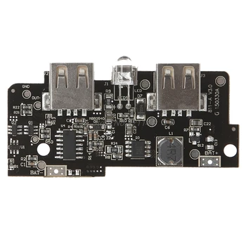 

5V 2A Power Bank Charger Module Step Up Boost Dual USB LED PCB Circuit Board DIY Oct18 Dropship